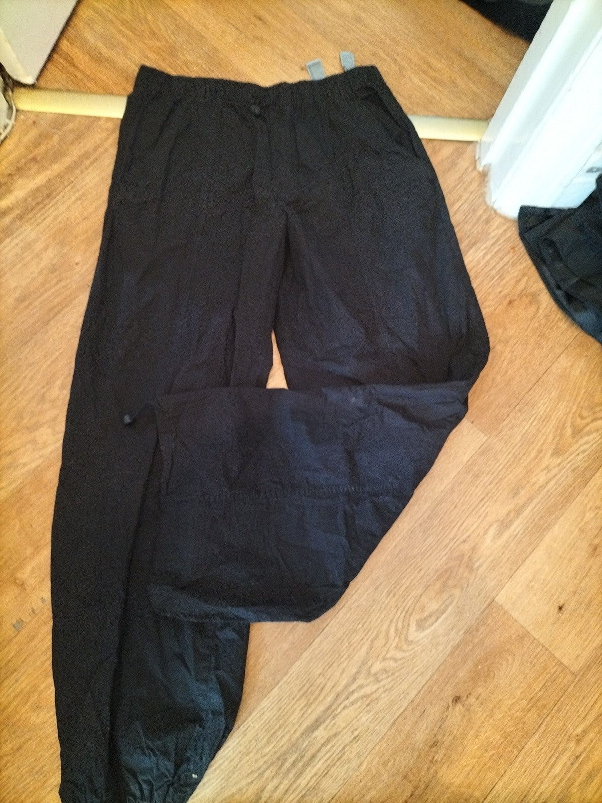 Zara Medium Black Shower Proof Trousers Elasticated