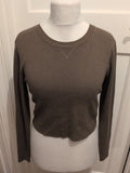 Ladies Primark Size Large Khaki Long Sleeved Jumper