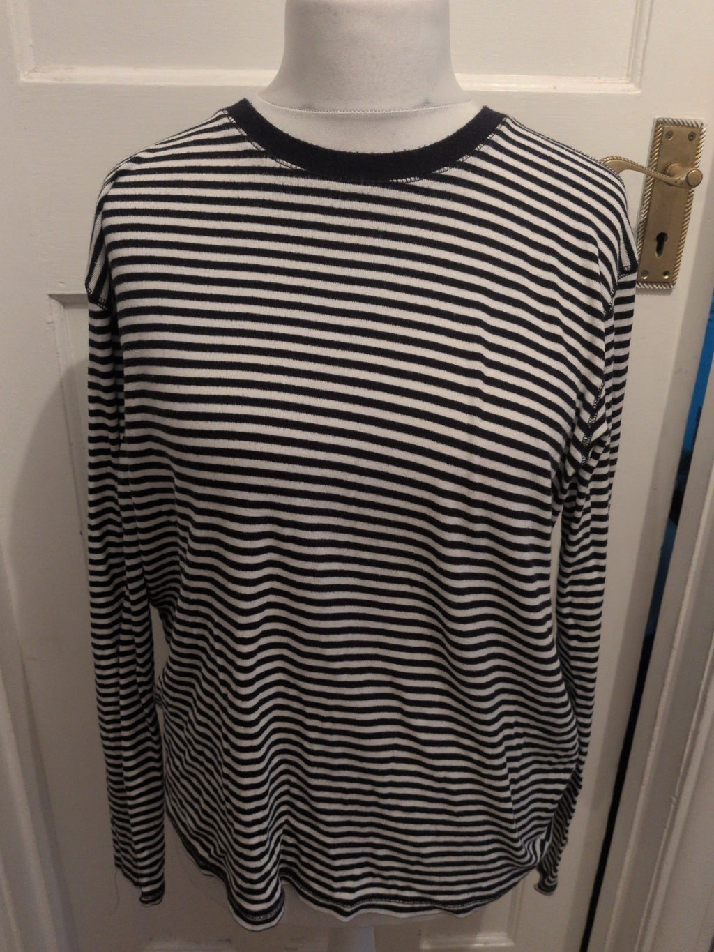 Entour Large Navy Stripe Long Sleeve Jumper