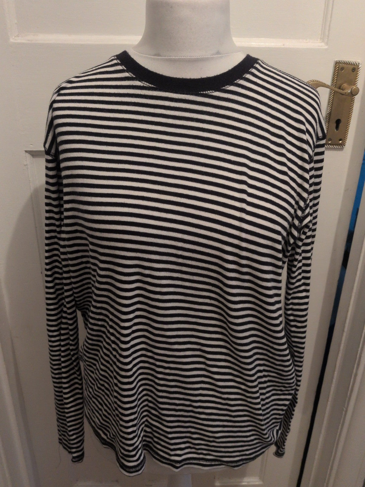 Entour Large Navy Stripe Long Sleeve Jumper