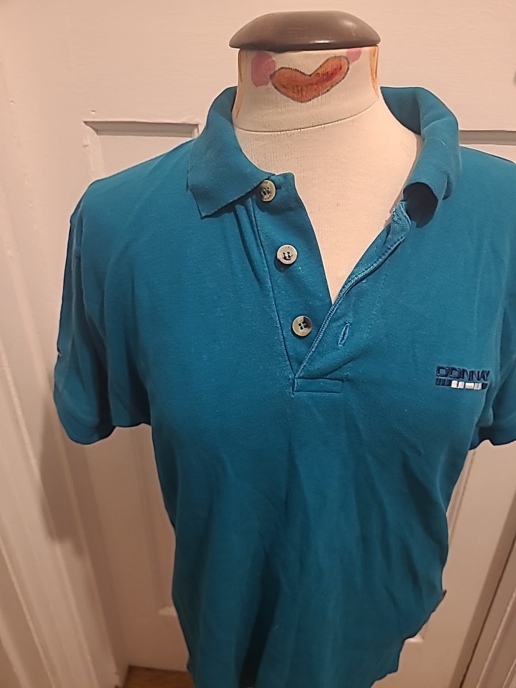 Mens Donnay Size XS Teal Short Sleeved Polo