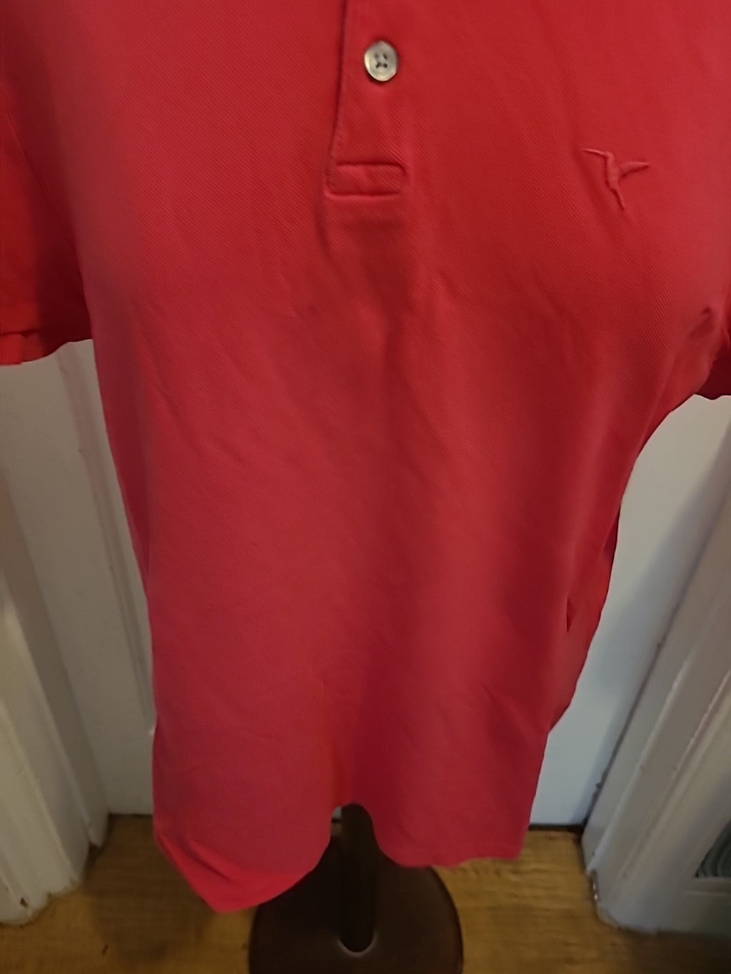 Mens F+F Size Large Pink Short Sleeved Polo Shirt