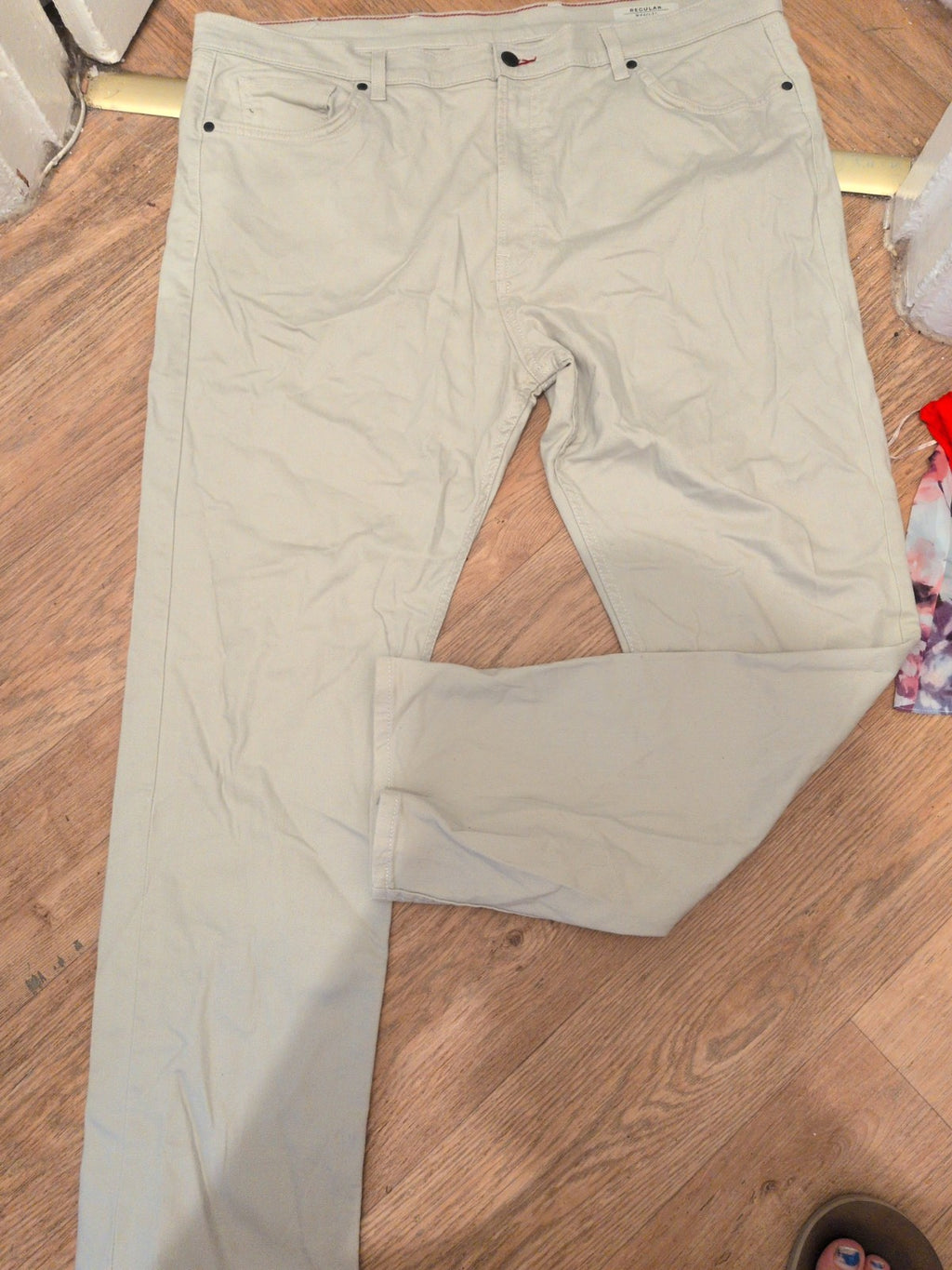 Marks And Spencer 42/31 Natural Straight Leg Jeans