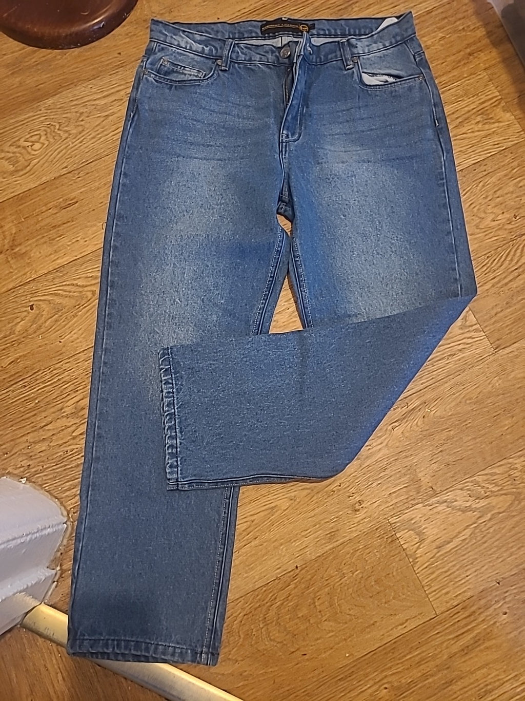 Mens Fremont+Harris Size 38x29 Denim Straight Jeans