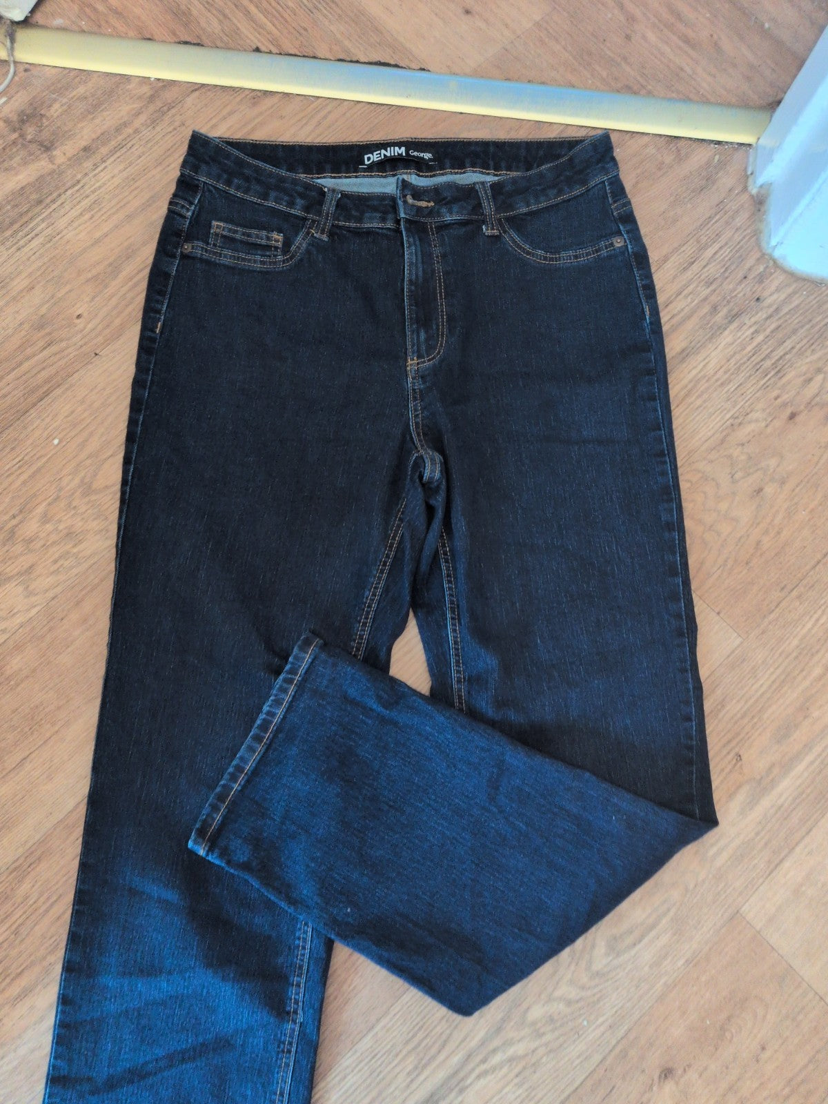 Ladies George Size 14 Dark Indigo Straight Jeans