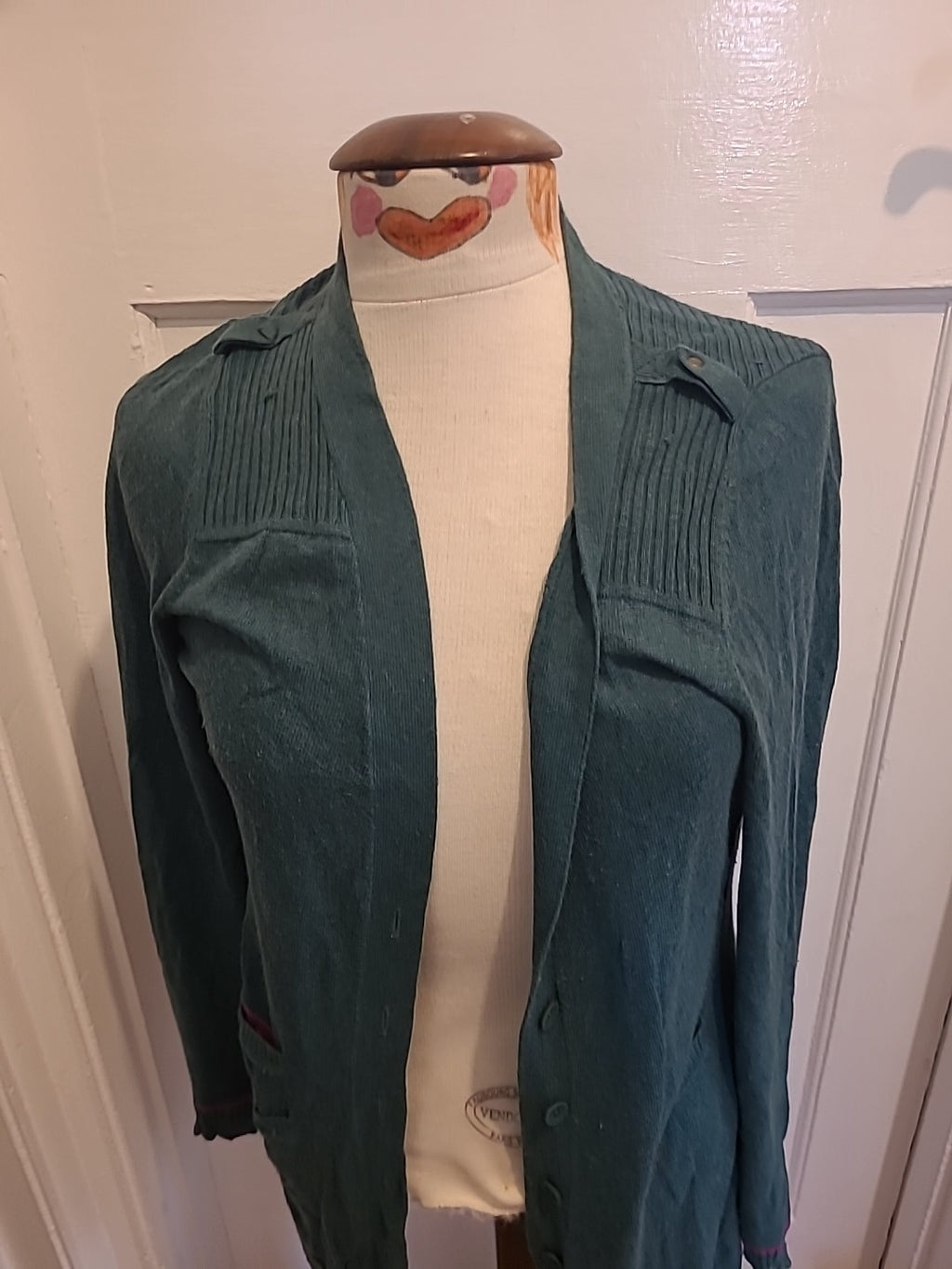 Ladies N.W.3 Size 14 Bottle Green Long Sleeved Cardigan