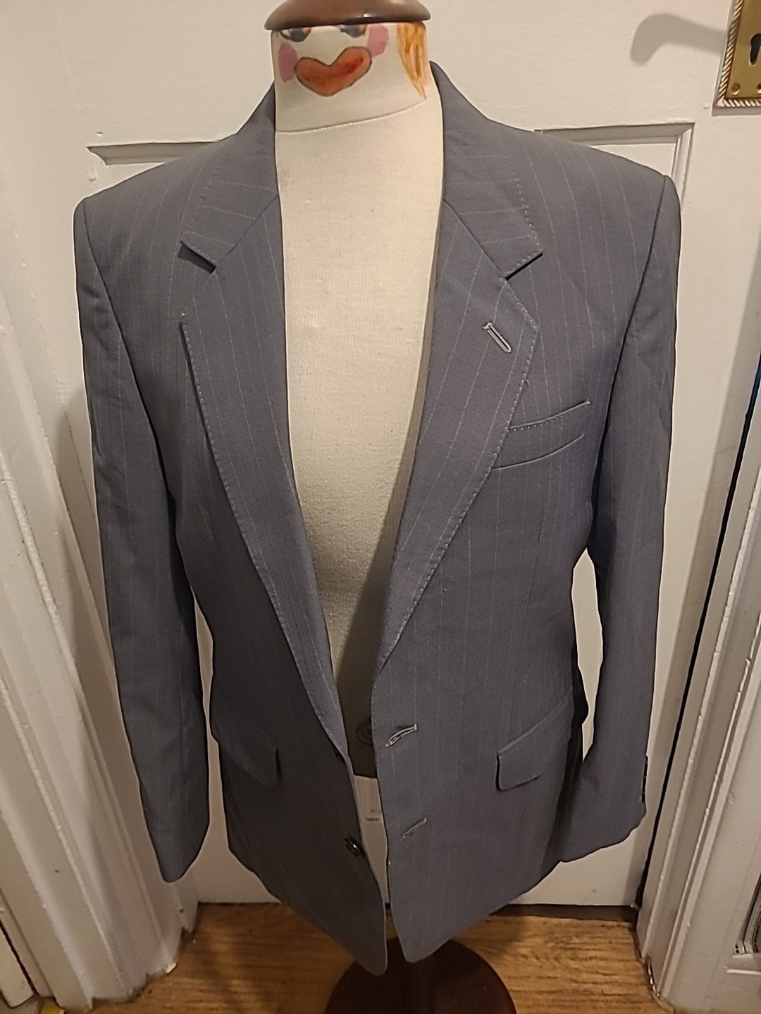 Mens Varteks Size 40chest Grey And white Padded Blazer