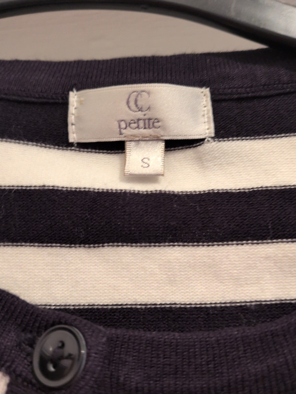 CC Petite Small Black And White Buttoned Cardigan With Belt