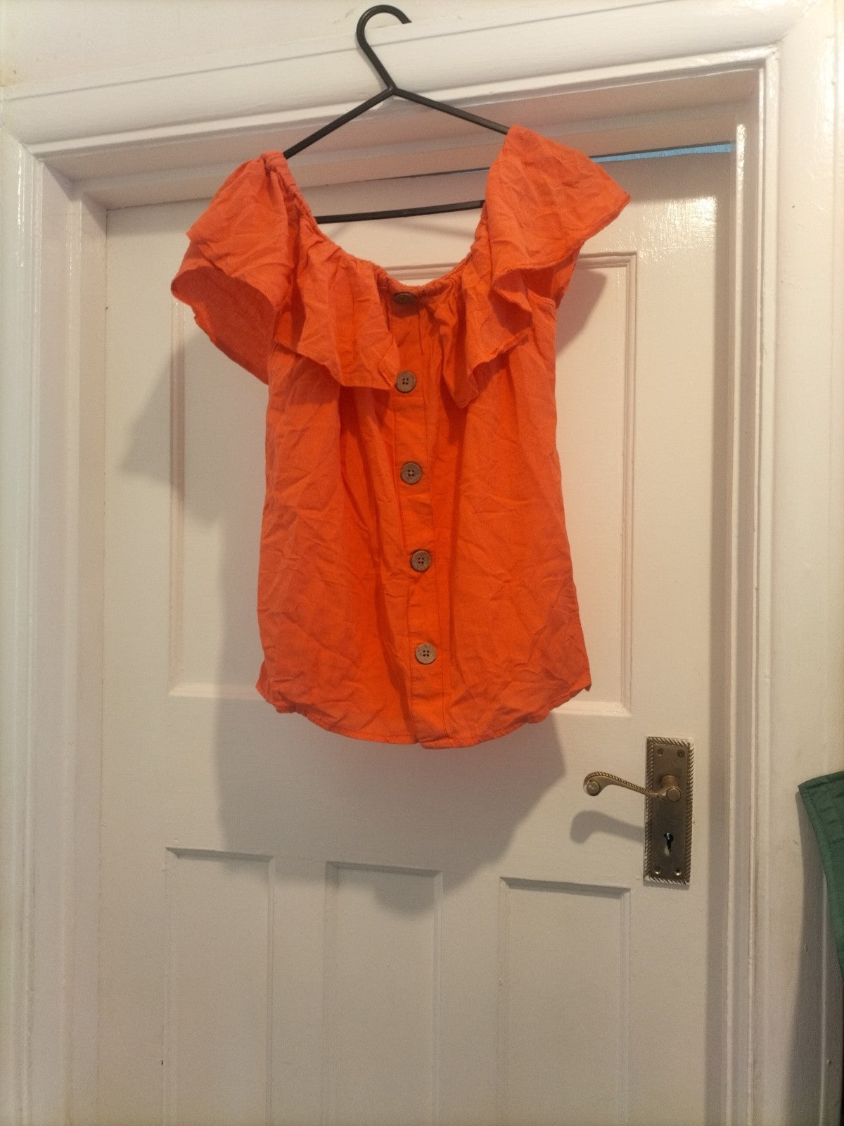 Ladies Papaya Size 8 Orange Short Sleeved Tshirt
