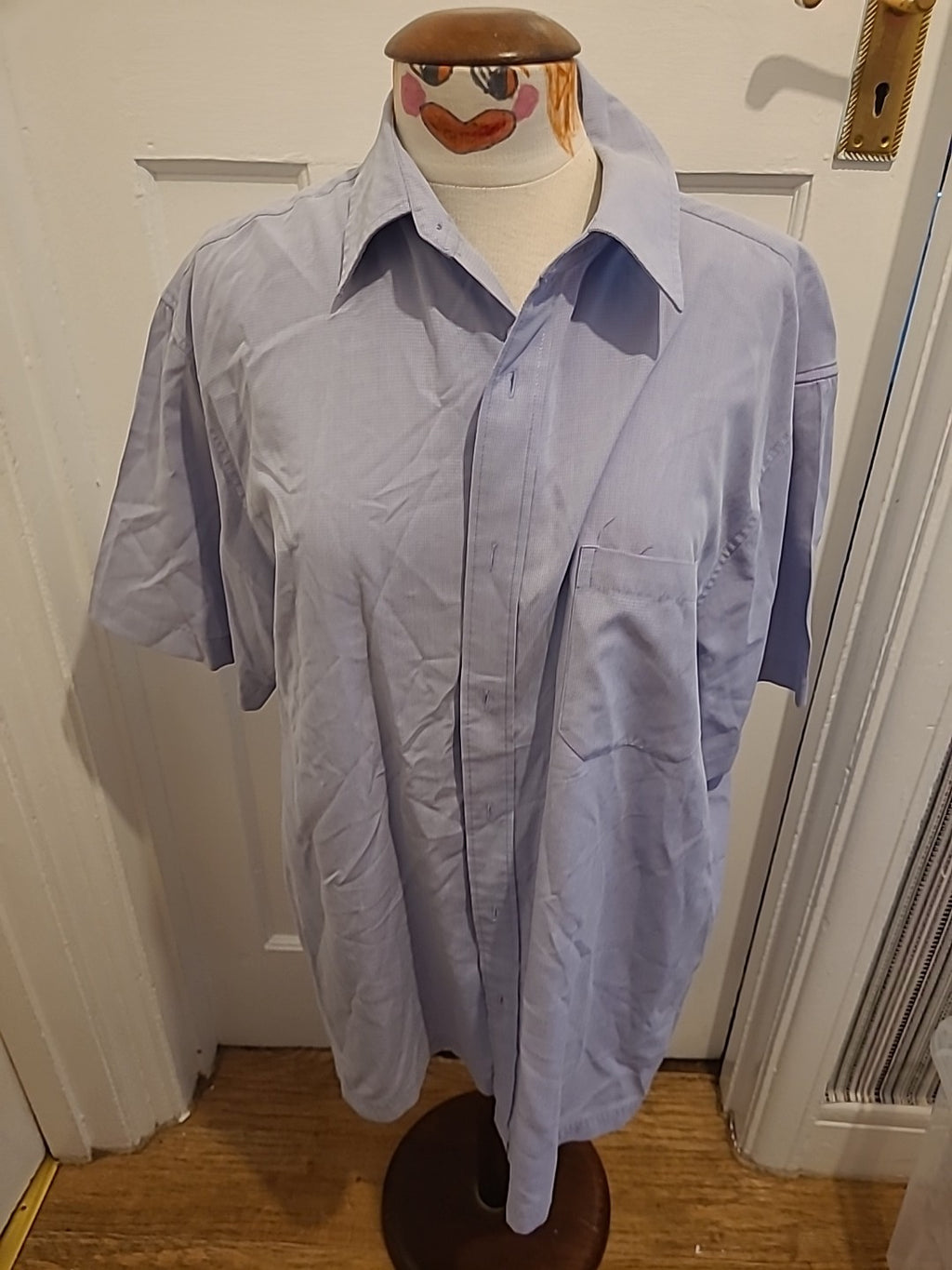 Mens Casual Club Size XL Lilac Soft Touch Short Sleeved Shirt