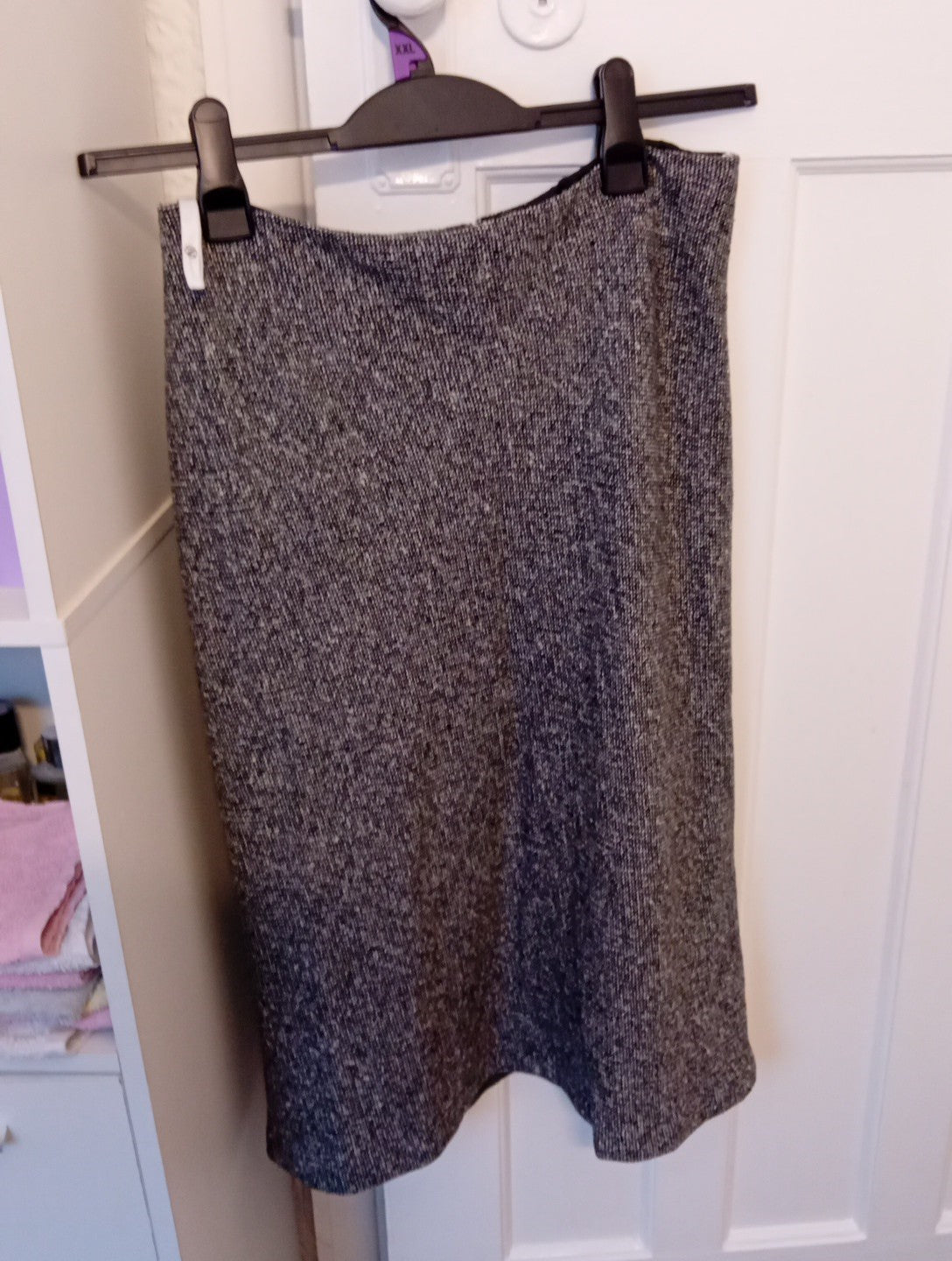 Ladies Next Skirt Size 12 Lined Grey/black/white