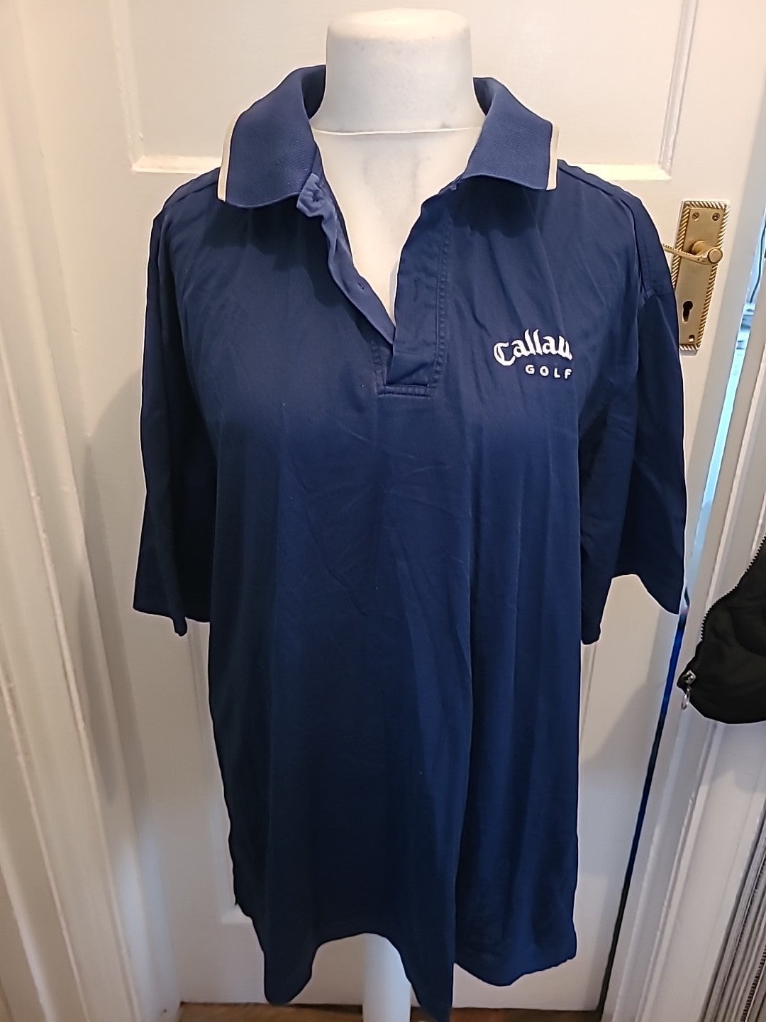 Mens Callaway Gold Size 2XL Navy Polo
