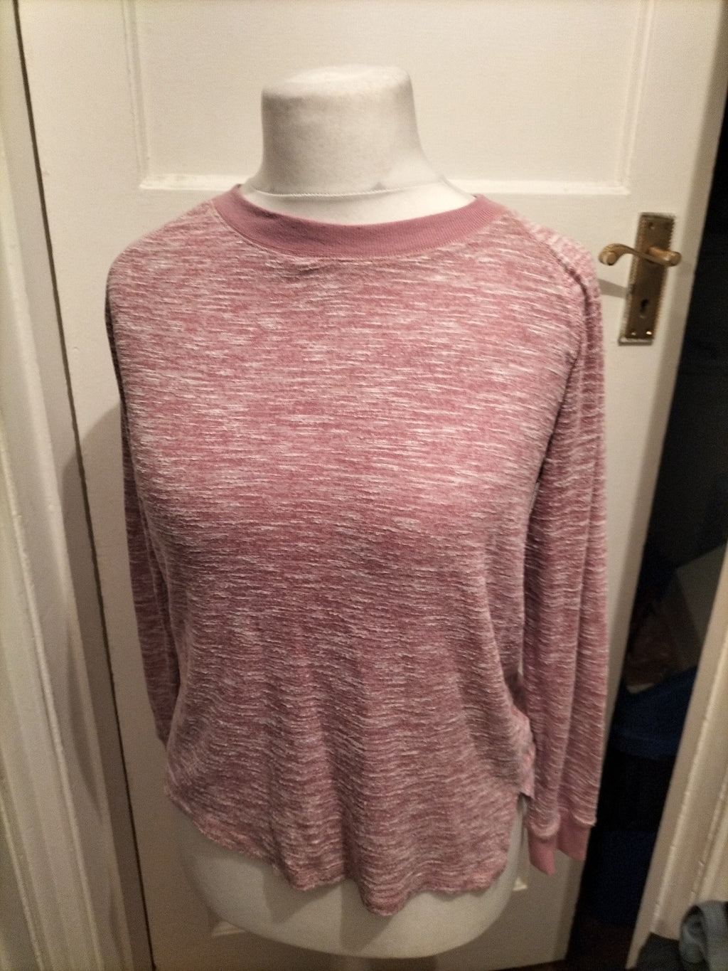 Ladies Peacocks Size 10-12 Pink Fleck Pyjama Top