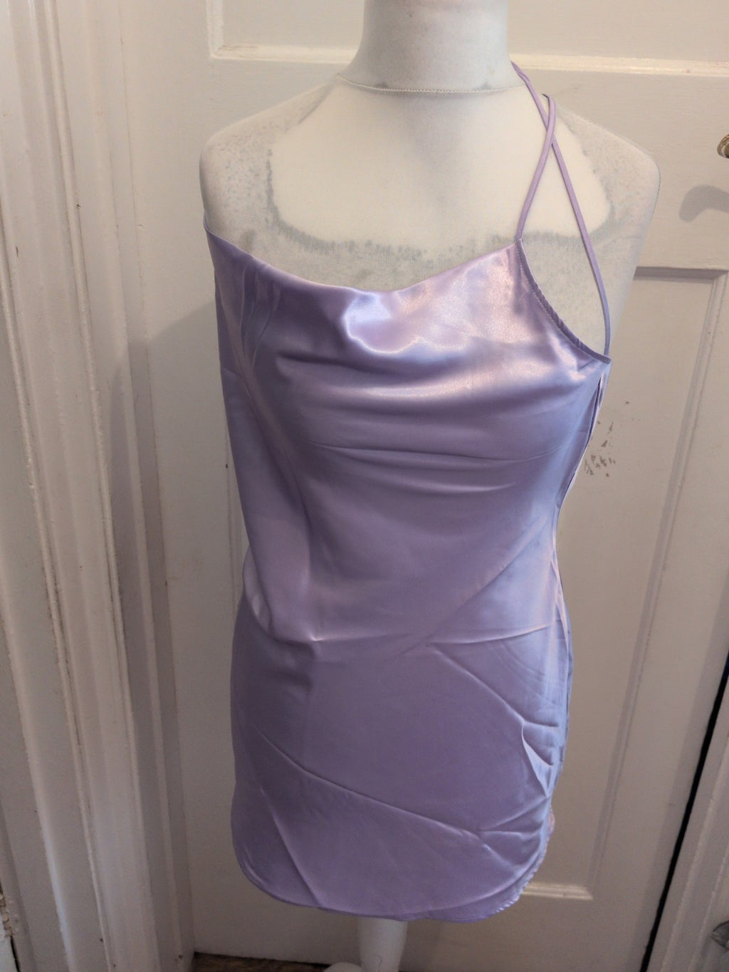 H&M Medium Purple Satin Sleeveless Pyjama Top Dress
