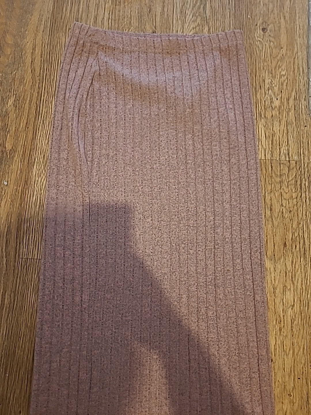 Ladies size XL pink shaded fleck elasticated ribbed pencil skirt