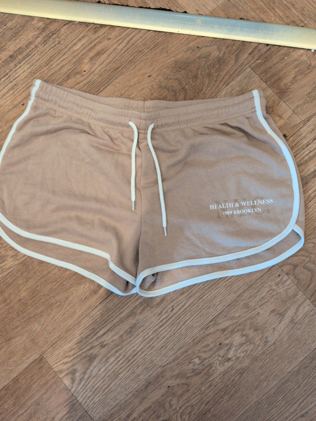 Primark 12-14 Pale Brown Print Hot Pants Elasticated