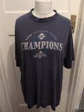 Mens Size XL Navy Printed Short Sleeved T-shirt Champions