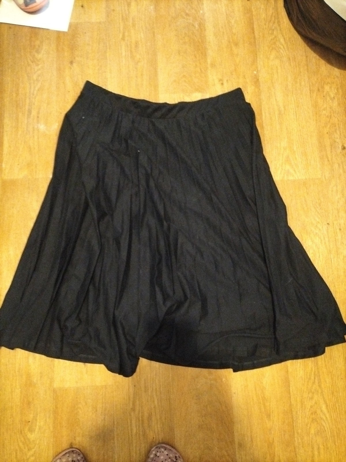 Ladies M&S Collection Size 18 Navy Lined Crinkle Flare Skirt