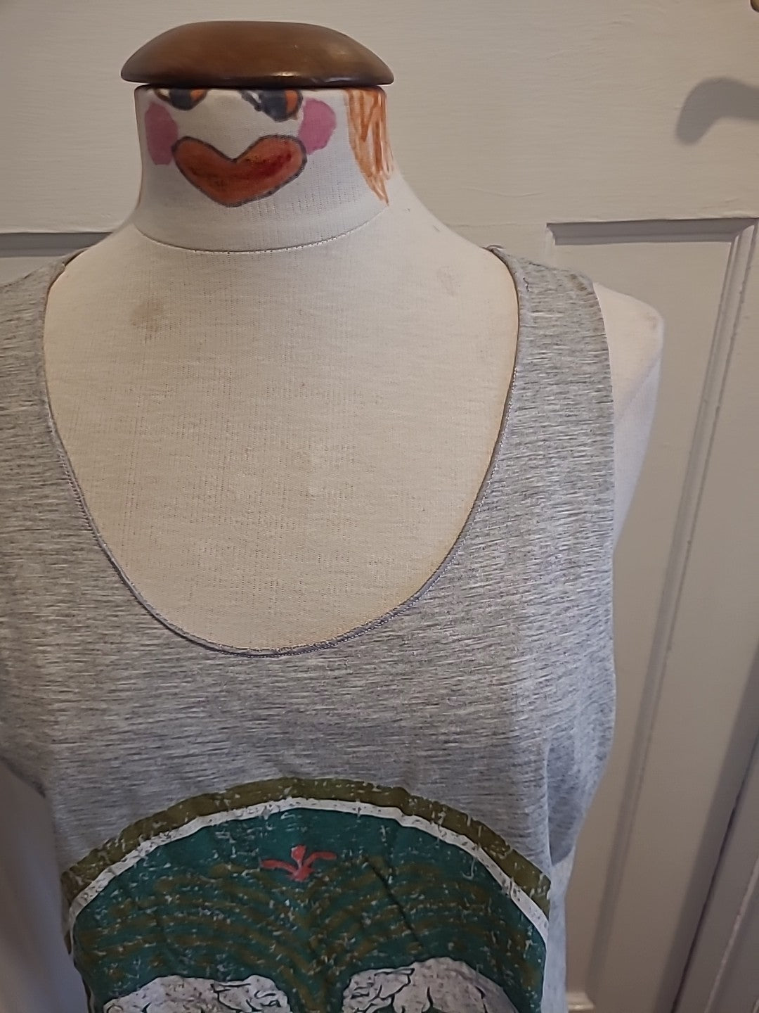 Ladies Large Grey Vest Top