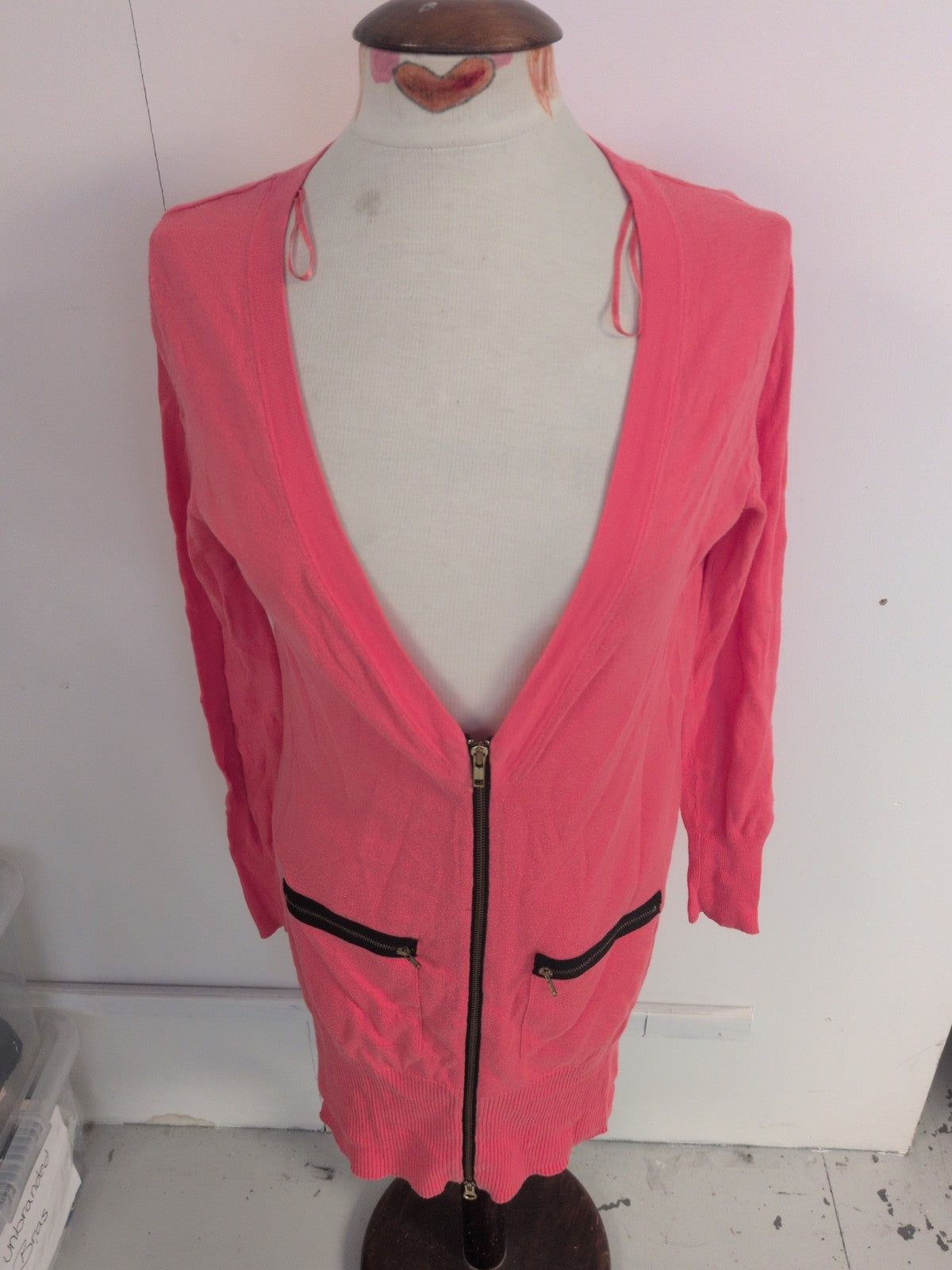 Monsoon Fusion 10 Coral Long Sleeve Dress