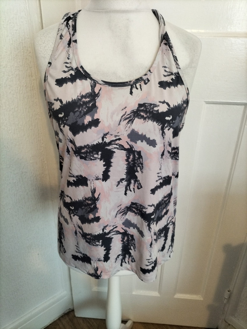 Ladies Pep&Co Size 14 Grey/Pink/White Vest Top