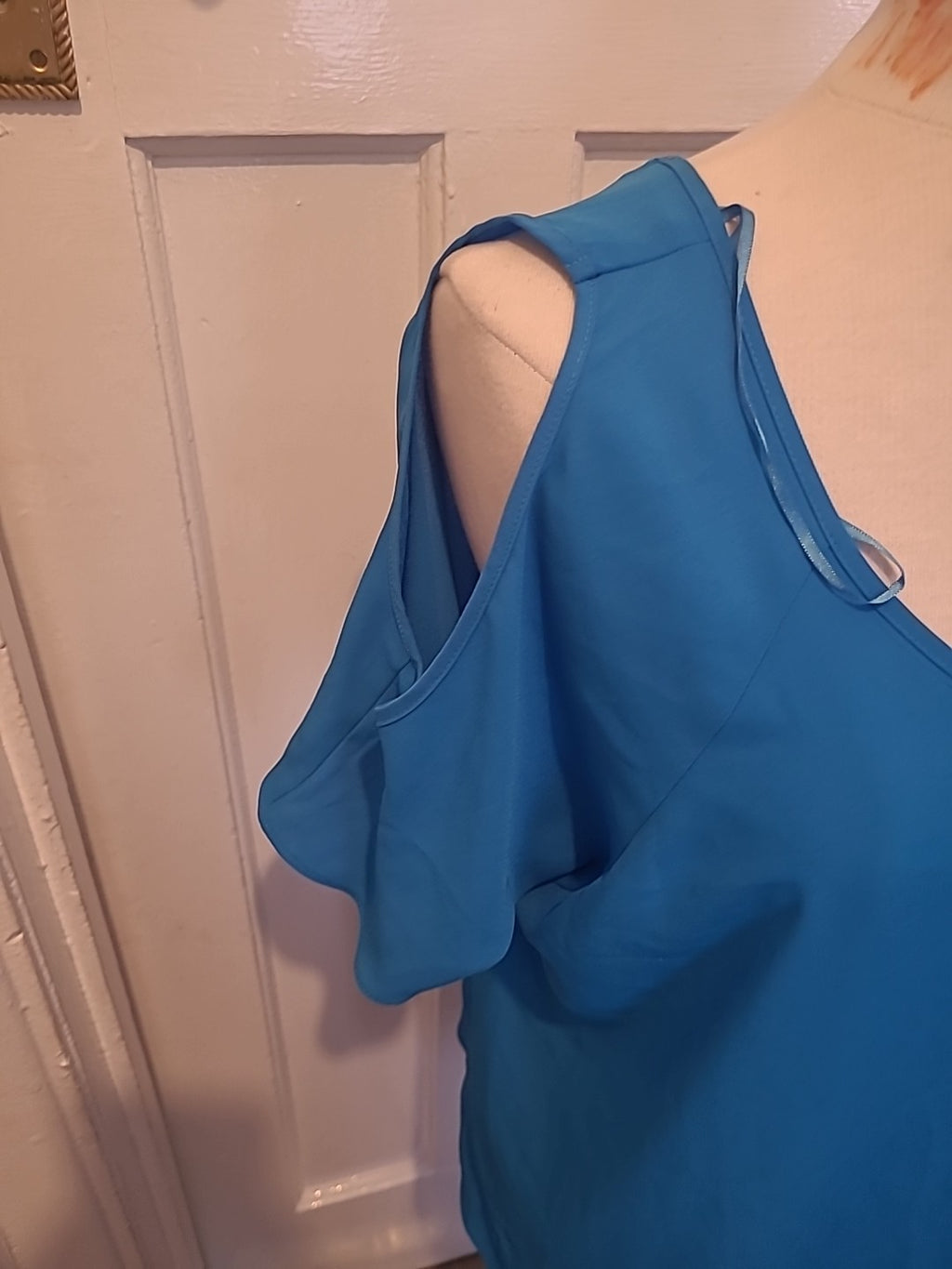 Ladies Papaya Size 16 Blue Short Sleeved Tshirt Blouse