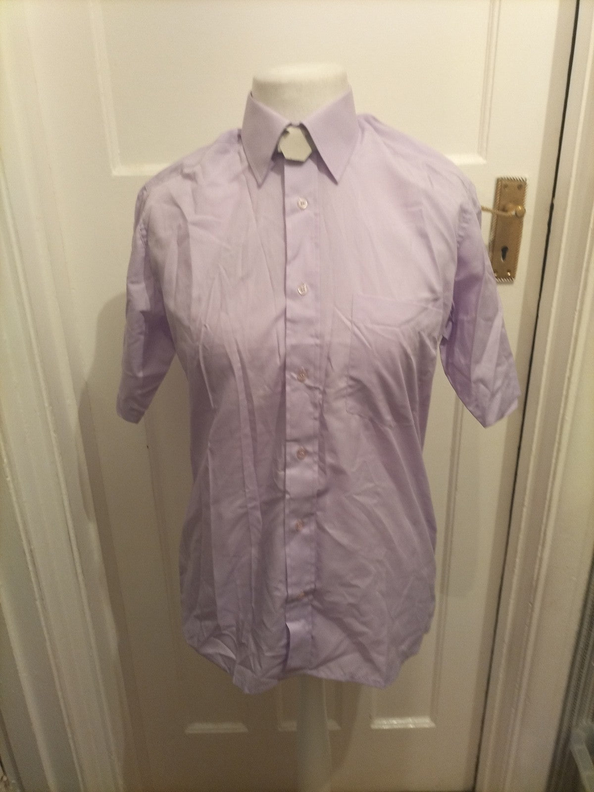 Mens Rael Brook Size 15 Purple Shirt Short Sleeved