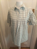 Mens Kingston Size XL Yellow/White/Grey Check Short Sleeved Shirt