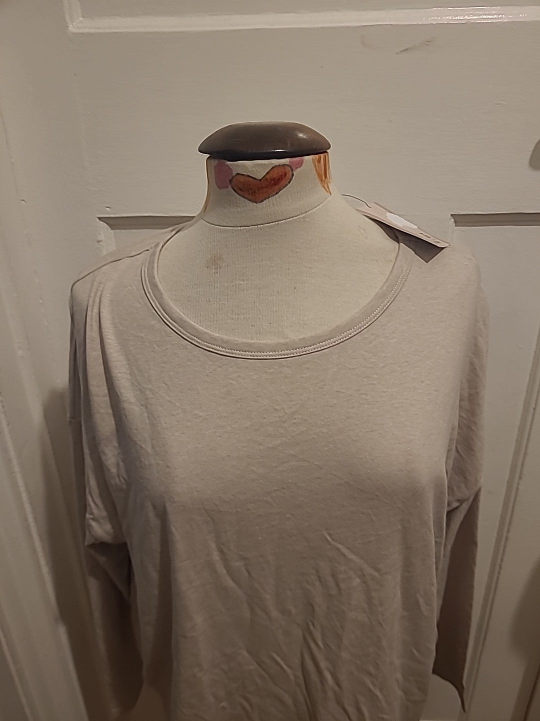 Brand New Tu Size 18 Beige Long Sleeve Blouse