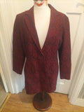 Ladies Dialogue Size L/XL Black/Deep Purple Lined Long Sleeved Blazer