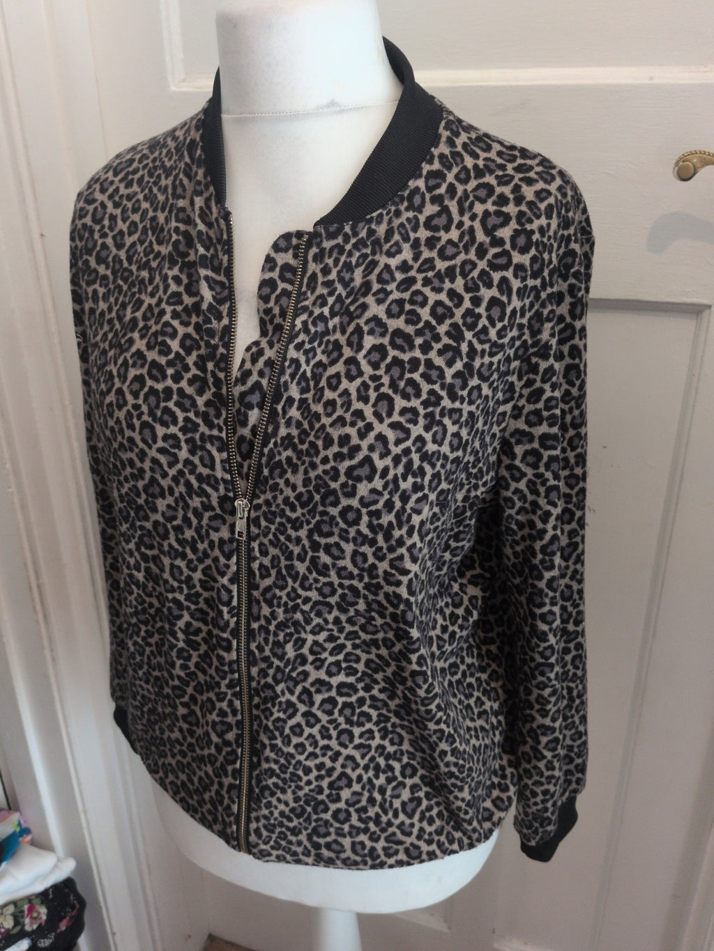 Primark 14 Leopard Print Full Zip Basic Jacket