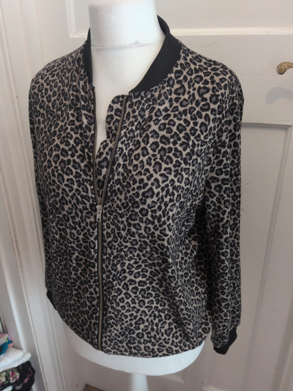 Primark 14 Leopard Print Full Zip Basic Jacket