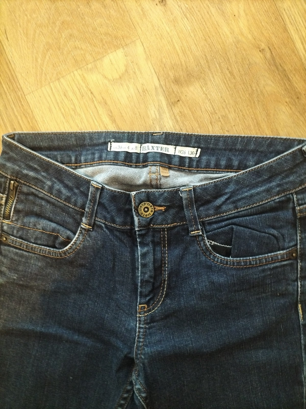 Mens Baxter Size W26" L30" Blue Denim Jeans