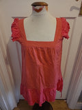 Ladies Soulcal Size 12 Pink Square Neck Blouse
