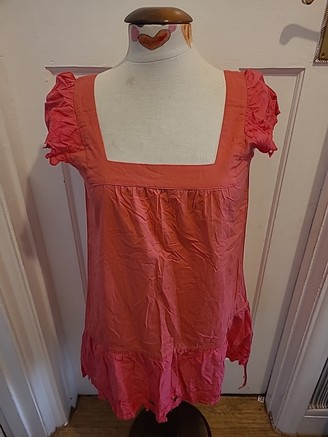 Ladies Soulcal Size 12 Pink Square Neck Blouse