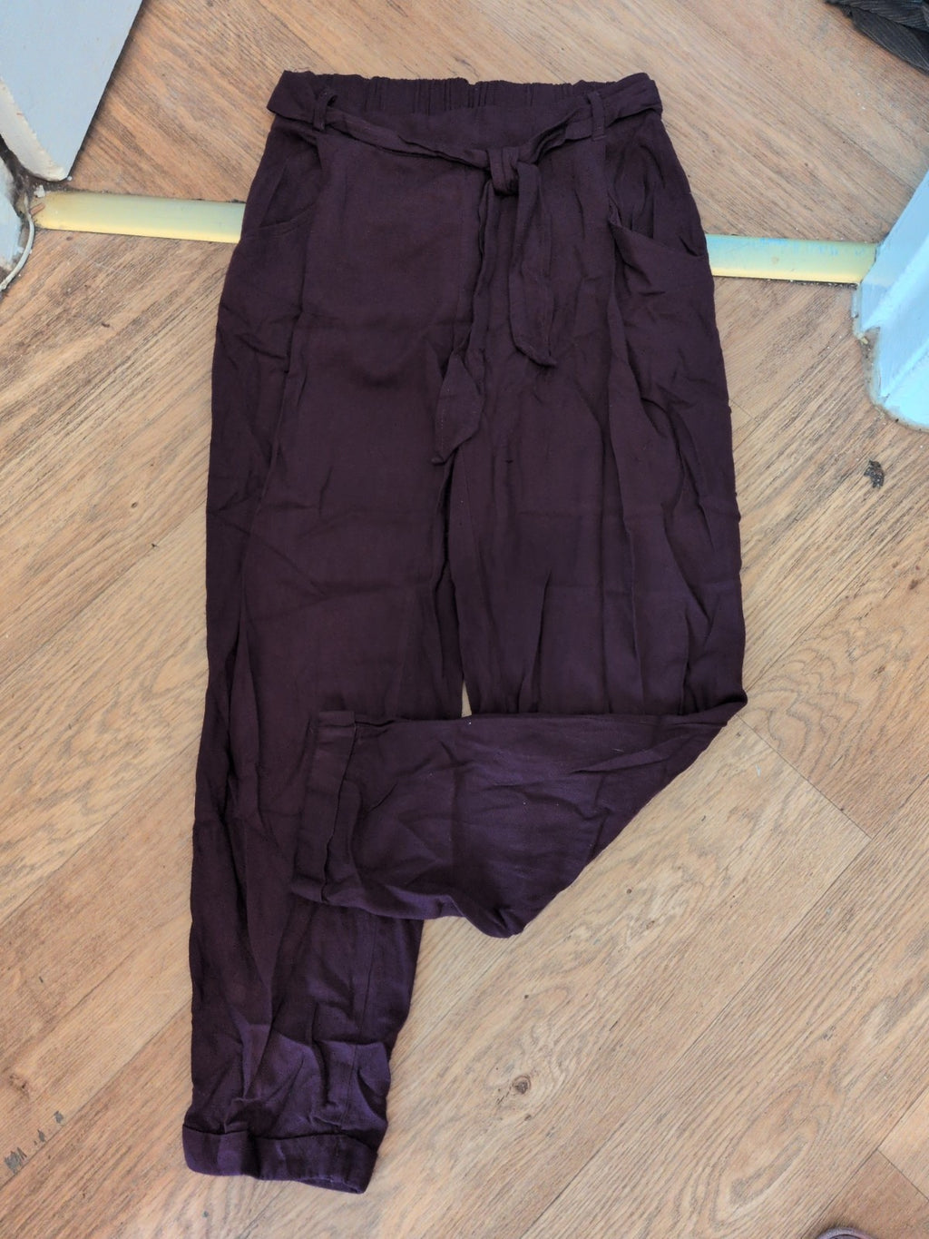 New Look 8 Dark Purple Elasticated Trousers
