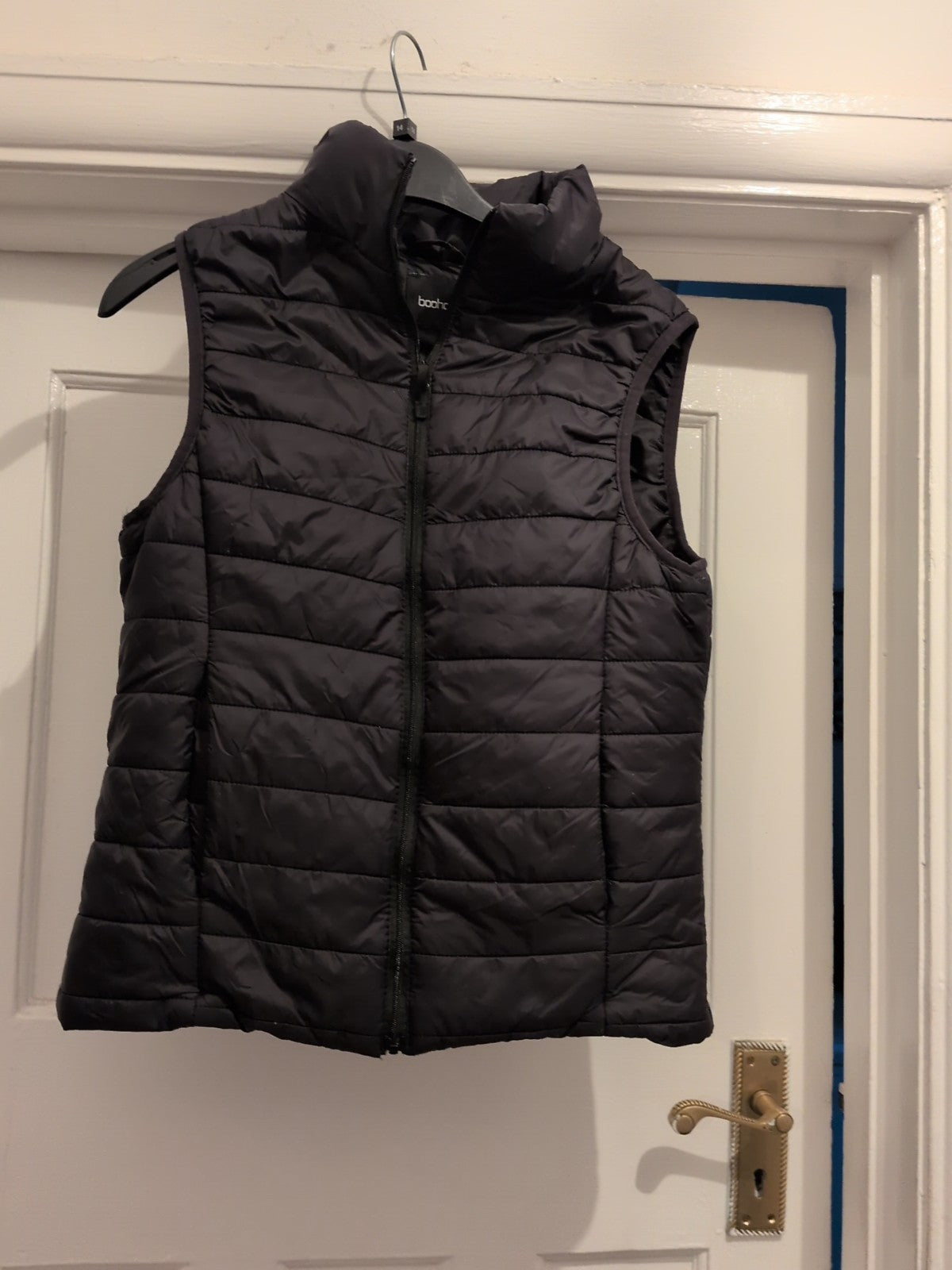 Boohoo 10 Black Full Zip Puffer Jacket