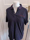 Tailor Cutter Large Slim Fit Navy And Blue Short Sleeve Polo