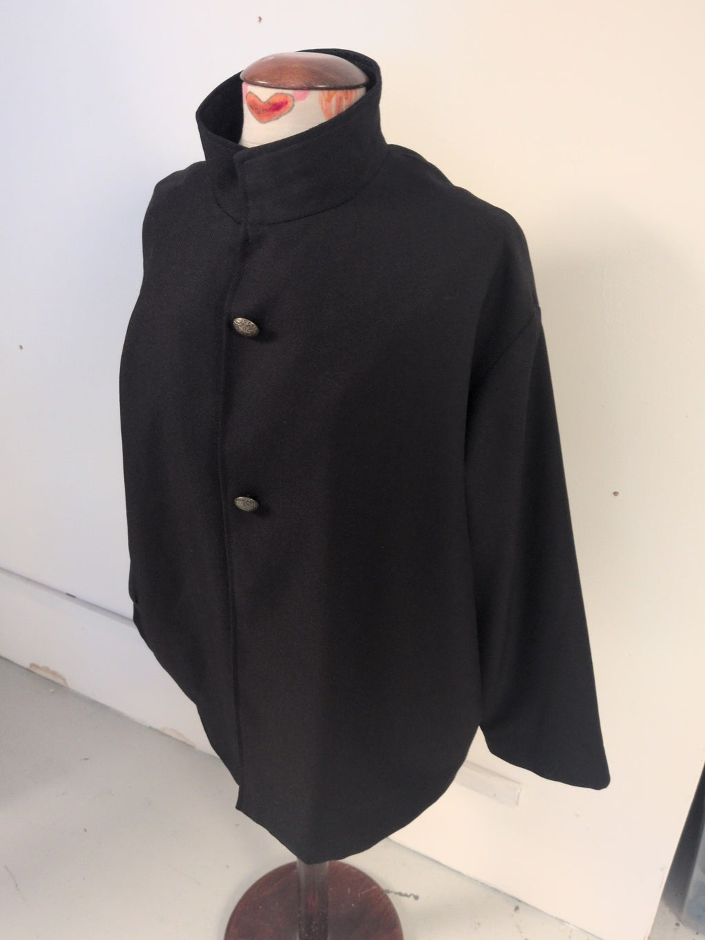 M/L Black Long Sleeve Check Lined Jacket