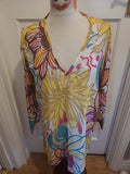 Ladies Beach Top Size Med Multicoloured Long Sleeved