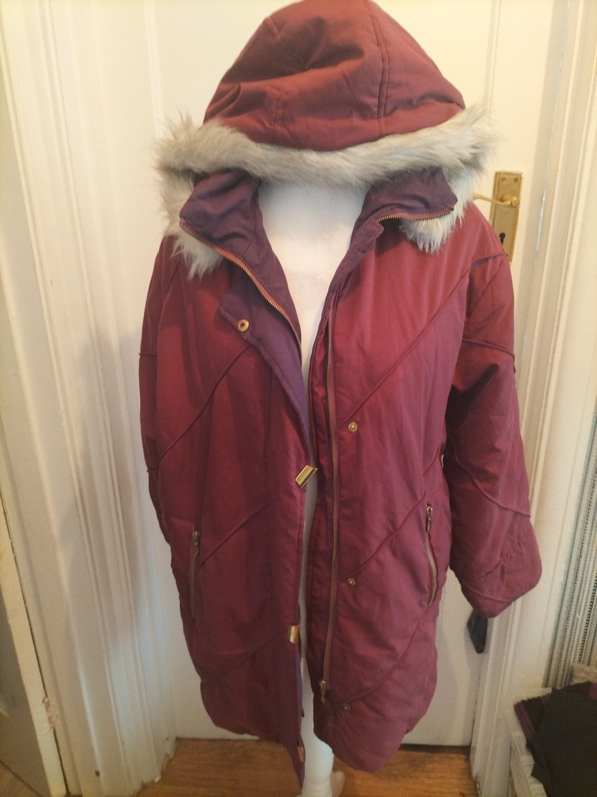 Afibel 16/18 Faux Fur Purple Coat