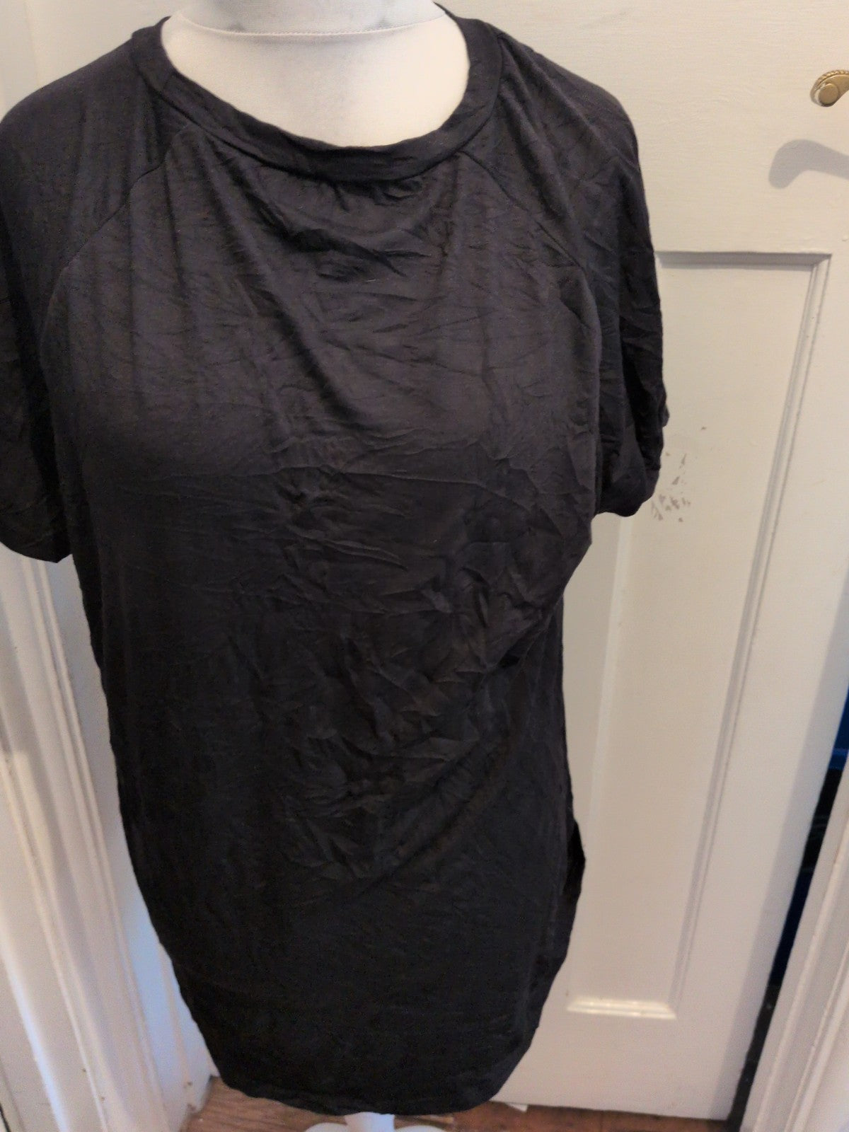 2XL Black T-shirt Short Sleeve Ladies