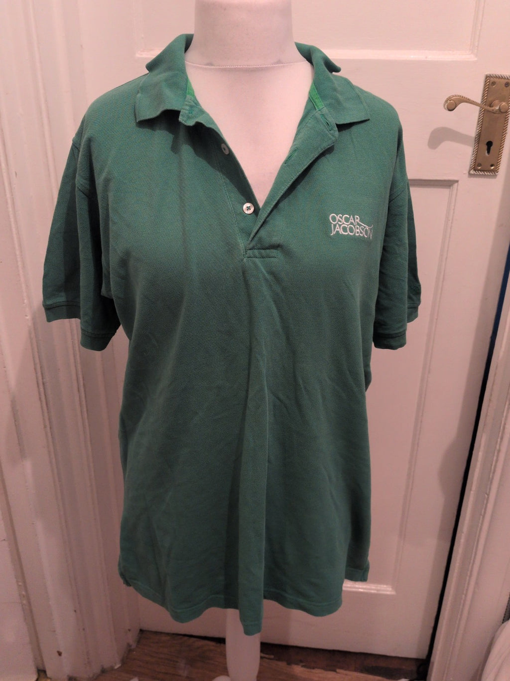 Oscar Jacobson Large Green Short Sleeve Polo