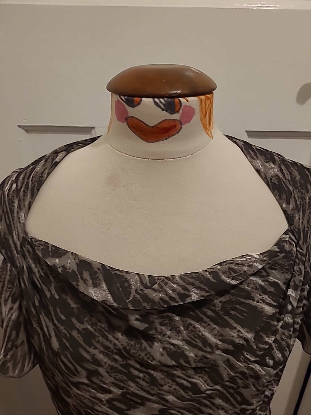 Ladies Marks And Spencer Size 14 Mink Mix Short Sleeved Blouse
