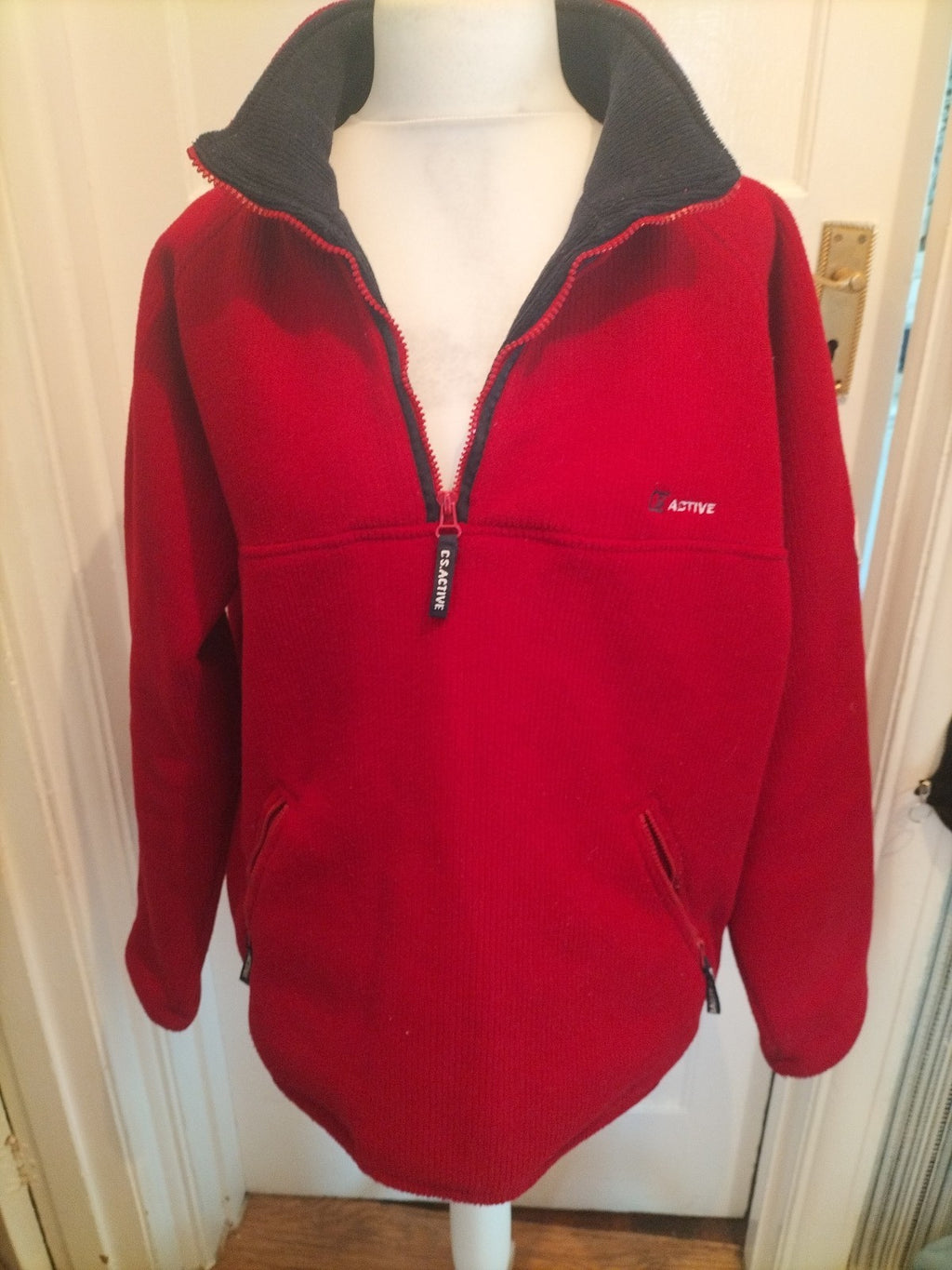 Mens CS Active Size XL Red Pullover Jumper