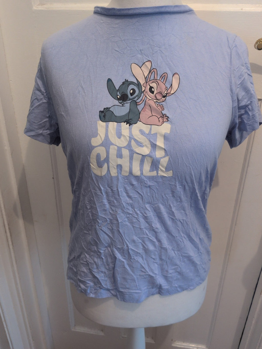 Disney George 12-14 Blue Stitch Pyjama Top