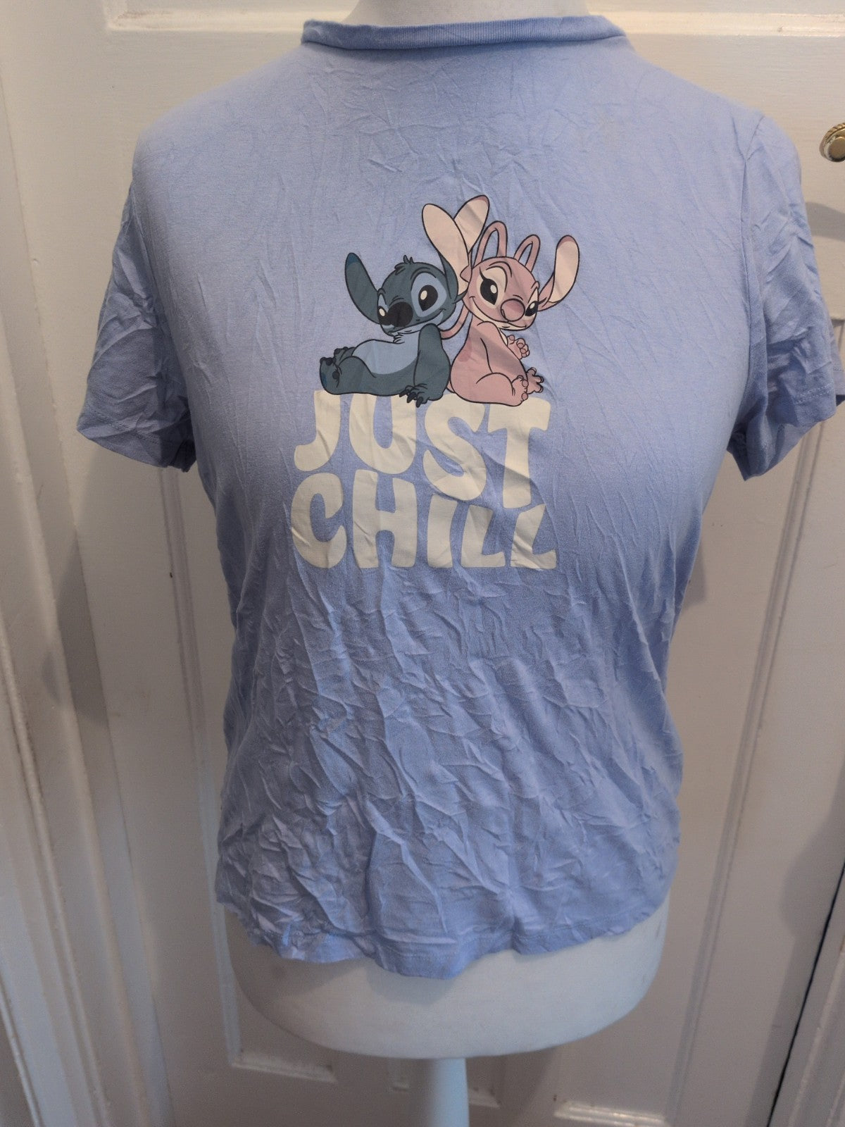 Disney George 12-14 Blue Stitch Pyjama Top