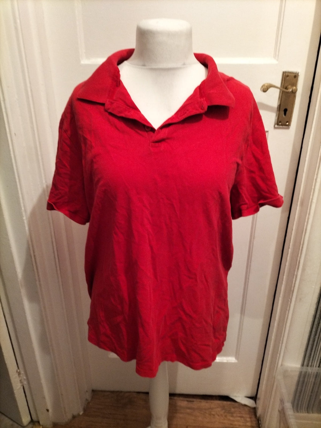 George 2xl Red Short Sleeve Polo