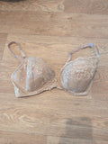 Ann Summers 34DD Brown Lace Detail Padded And Wired Bra
