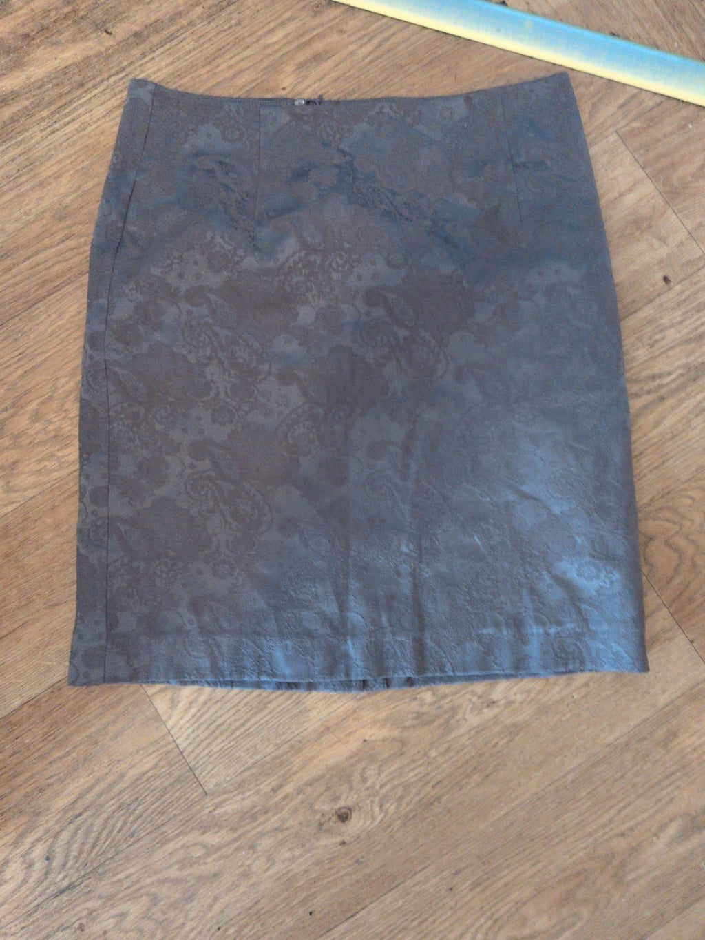 Tu 10 Grey Embroidery Floral Lined Knee Length Skirt